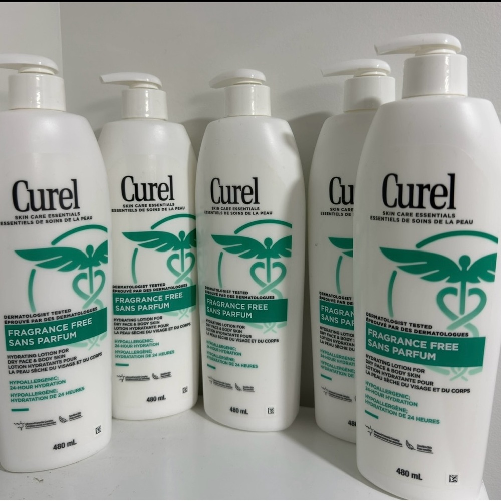 Brand New Curel Fragrance Free Lotion Set of 5 -